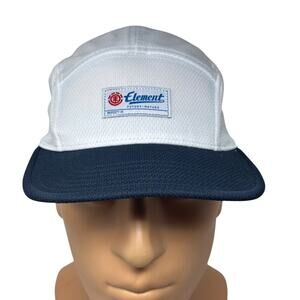 VTG Element Skateboards 5 Panel White Blue Mesh Rare Hat Cap
